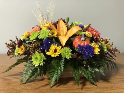 Fall Centerpiece in Bamboo