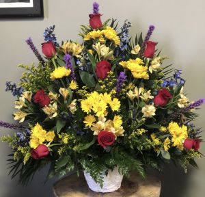 Colorful Traditional Funeral Arrangement